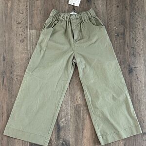Zara girls green wide leg pants
